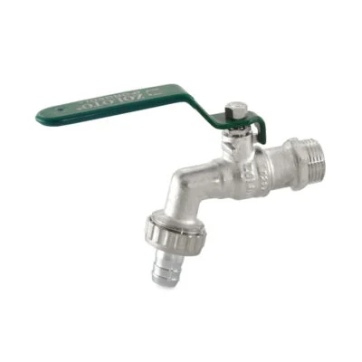 Forged brass ball bib cock with hose union