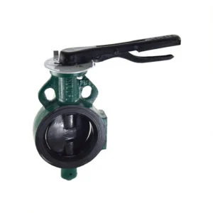 Butterfly valve with iron disc, lever operated