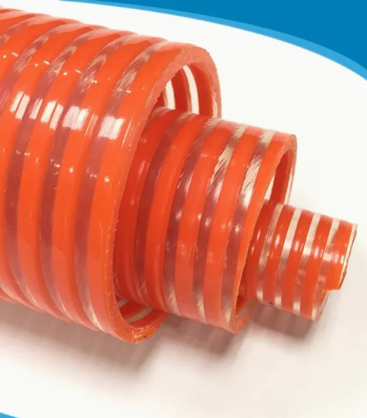 Orange heavy duty suction hose